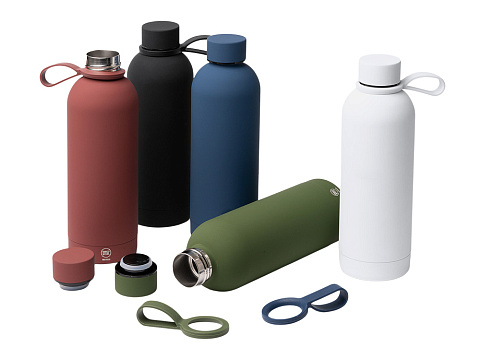 Термобутылка из переработанной нержавеющей стали 500 мл Сивас (SIVAS). черный - рис 2.