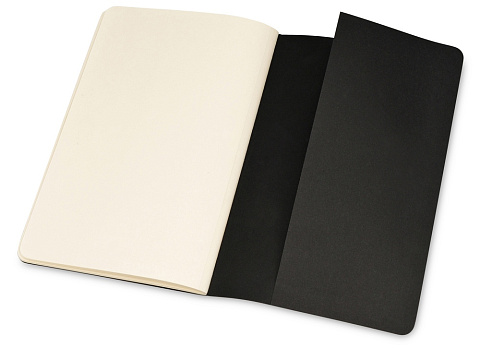 Записная книжка Moleskine Cahier (нелинованный, 1 шт.), Large (13х21см), черный - рис 4.