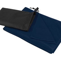 Lucas спортивное полотенце из переработанного полиэстера 50х100 см - Синий нэйви