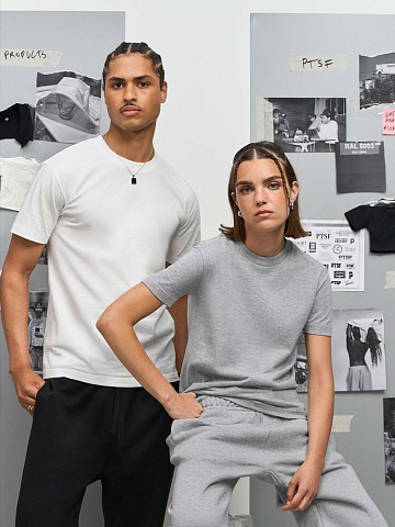 Футболка унисекс Cliff, светло-бежевая (неокрашенная) - рис 8.