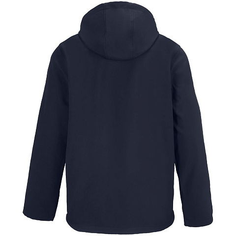 Куртка софтшелл с капюшоном мужская Race Men, темно-синяя - рис 3.