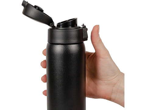 Термокружка Relaxika 701 (0,48 литра), черная (без лого) - рис 13.